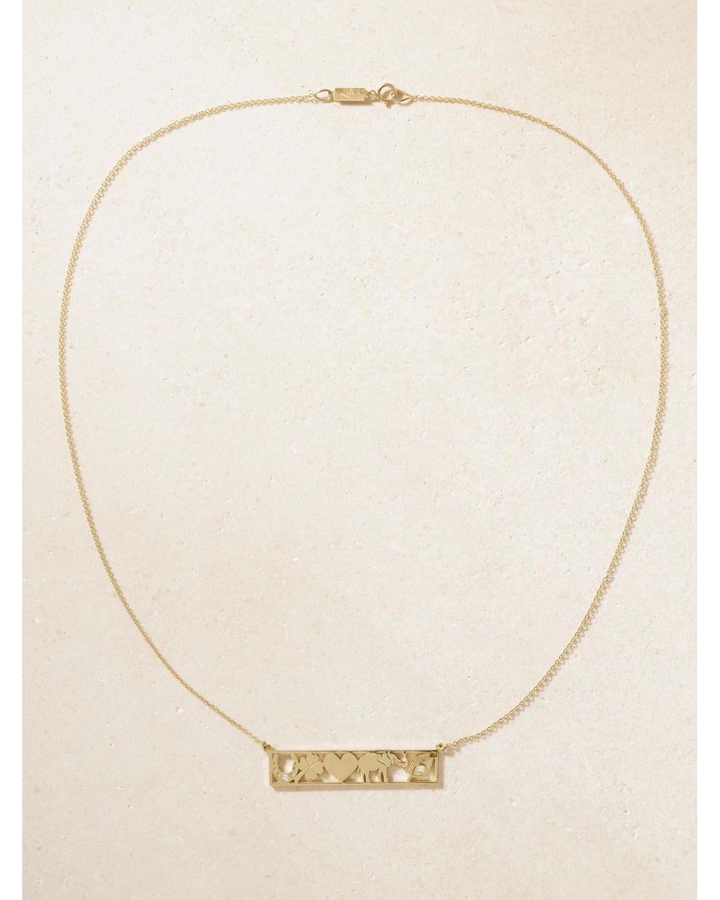 Jennifer Meyer Natural Good Luck 18-Karat Diamond Necklace
