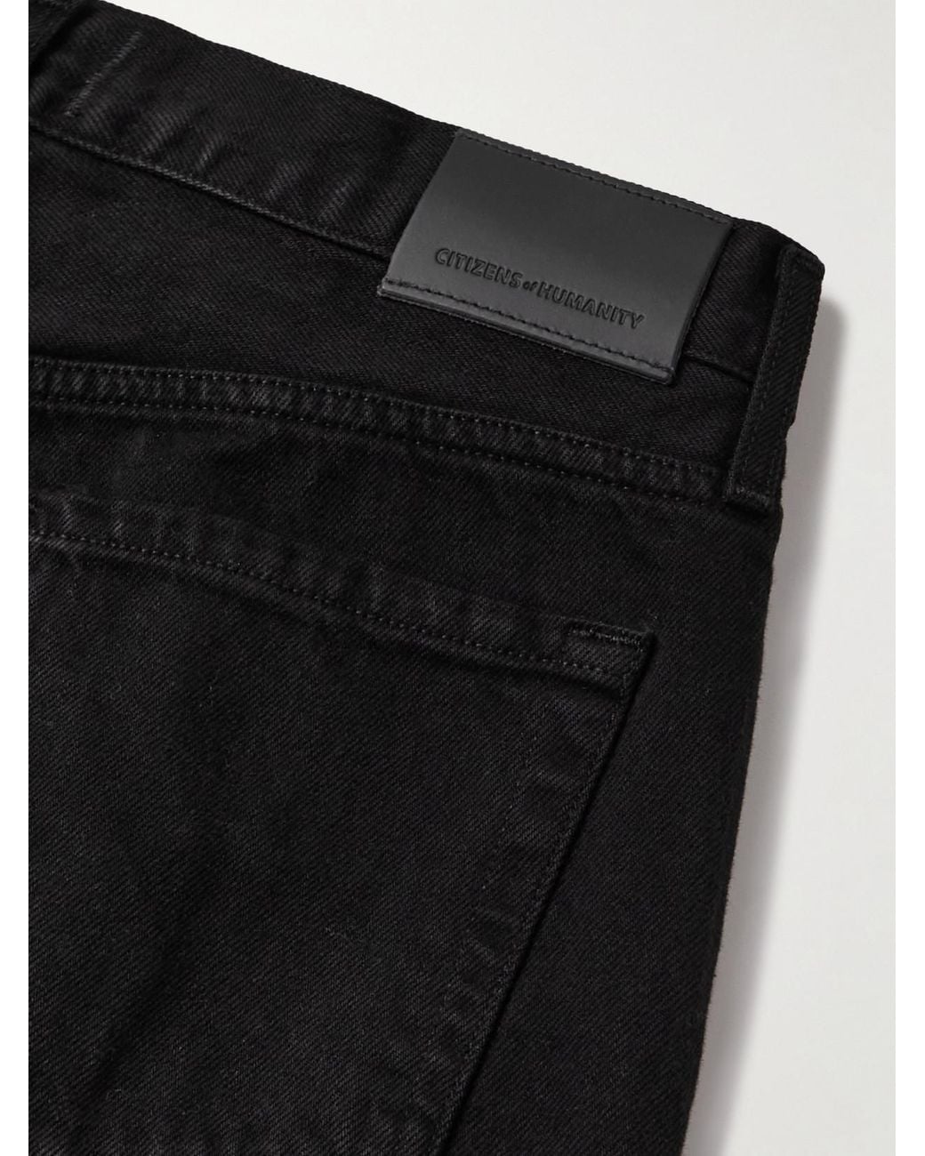 Citizens of Humanity Black Miro Long Mid-Rise Barrel-Leg Jeans
