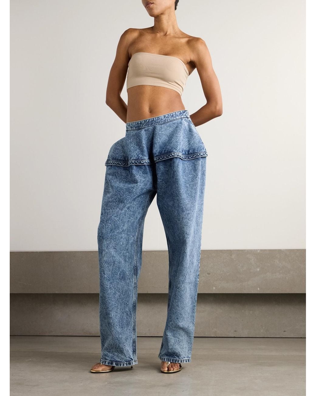 Alaïa Blue Wide-Leg Jeans
