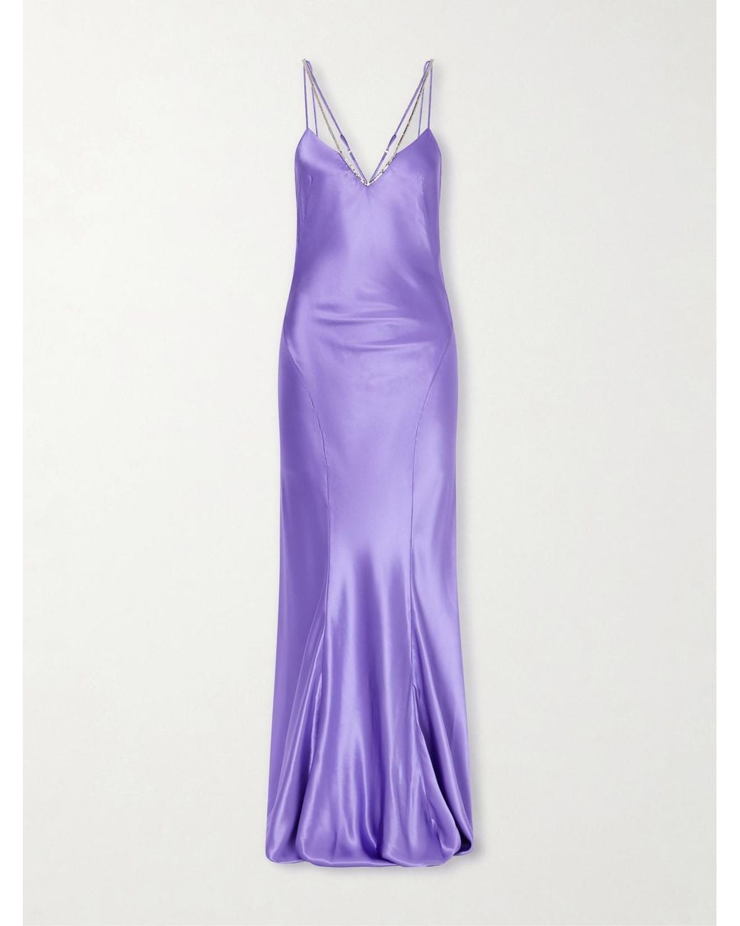 Tom Ford Purple Embellished Satin Gown