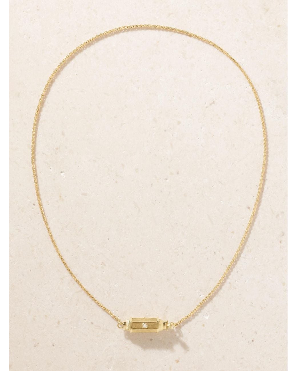 Marie Lichtenberg Natural Micro Coco Locket 18-Karat Diamond Necklace