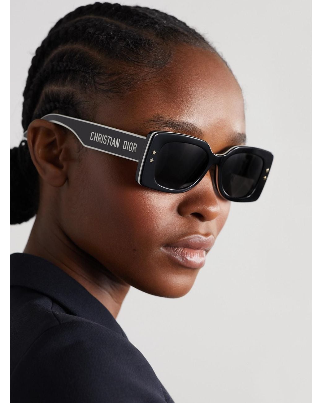 Dior Black Diorpacific S1U Square-Frame Acetate Sunglasses