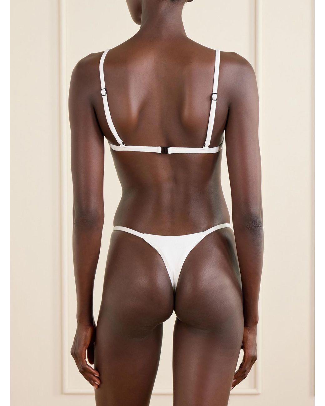 Matteau White Petite Triangle Bikini Top