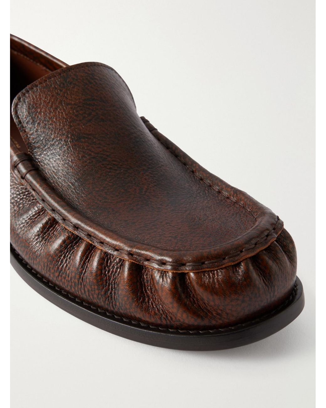 Dries Van Noten Brown Leather Loafers
