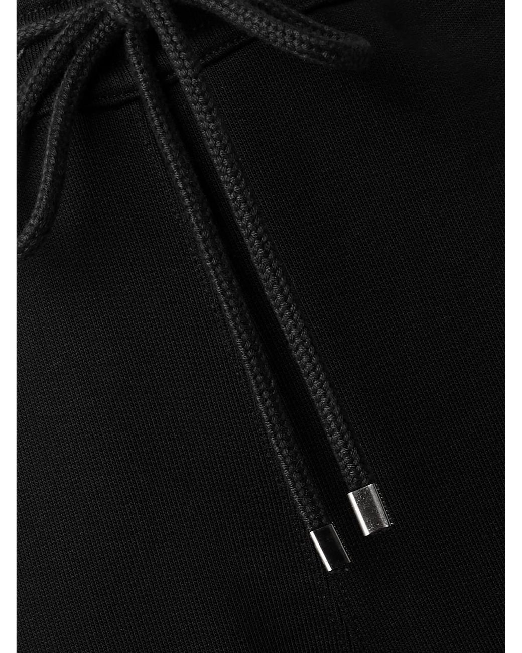 Alaïa Black Petal Cotton-Jersey Barrel-Leg Track Pants
