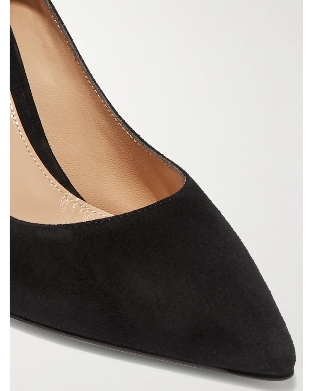 Gianvito Rossi Black Piper 85 Suede Pumps