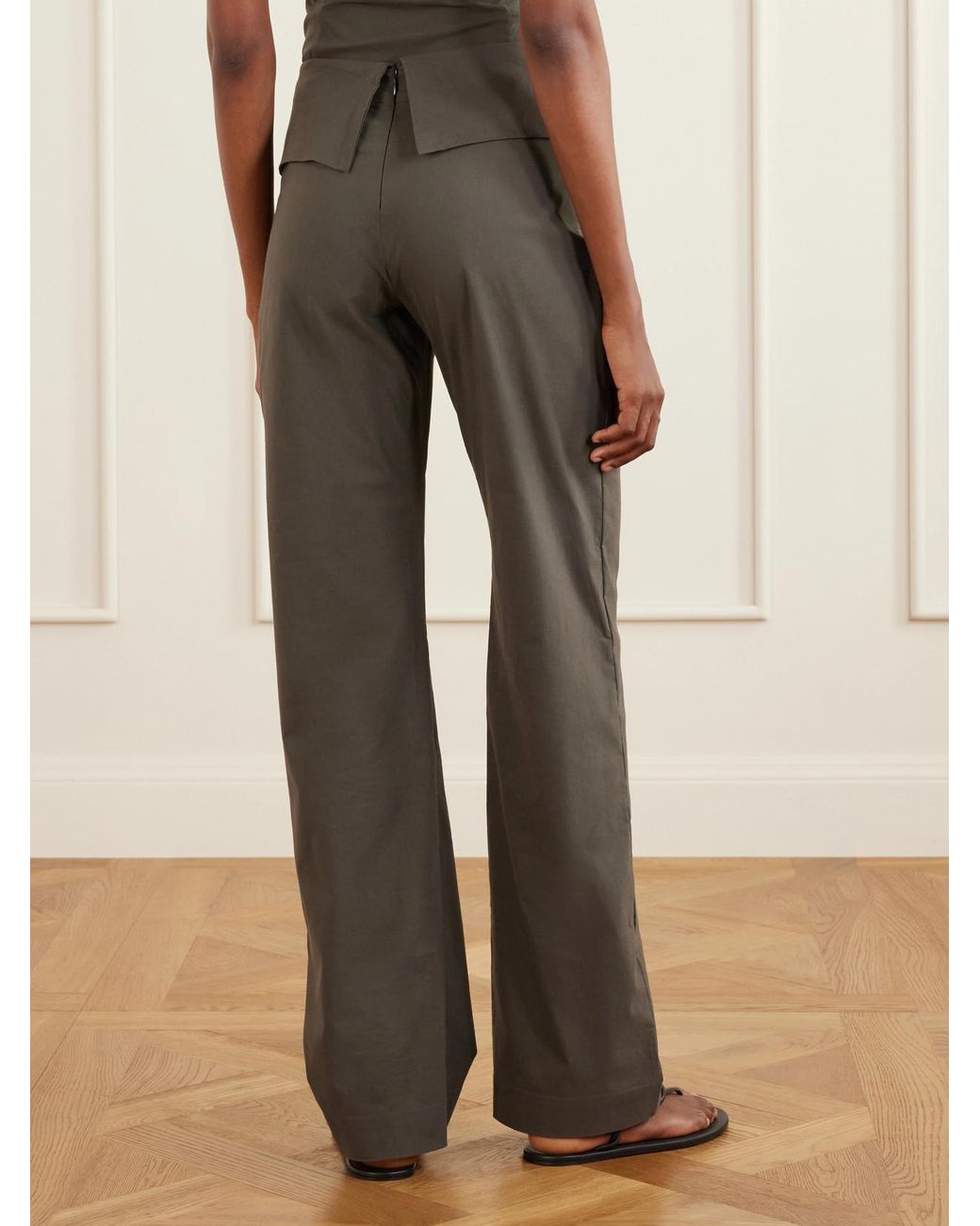St. Agni Gray Studio Twill Straight-Leg Pants
