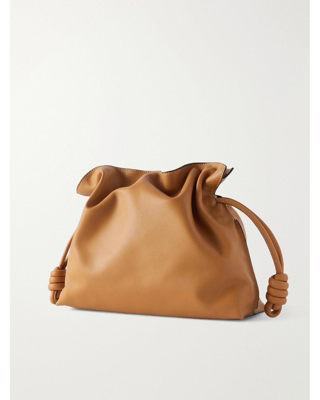 Loewe Brown Flamenco Leather Clutch