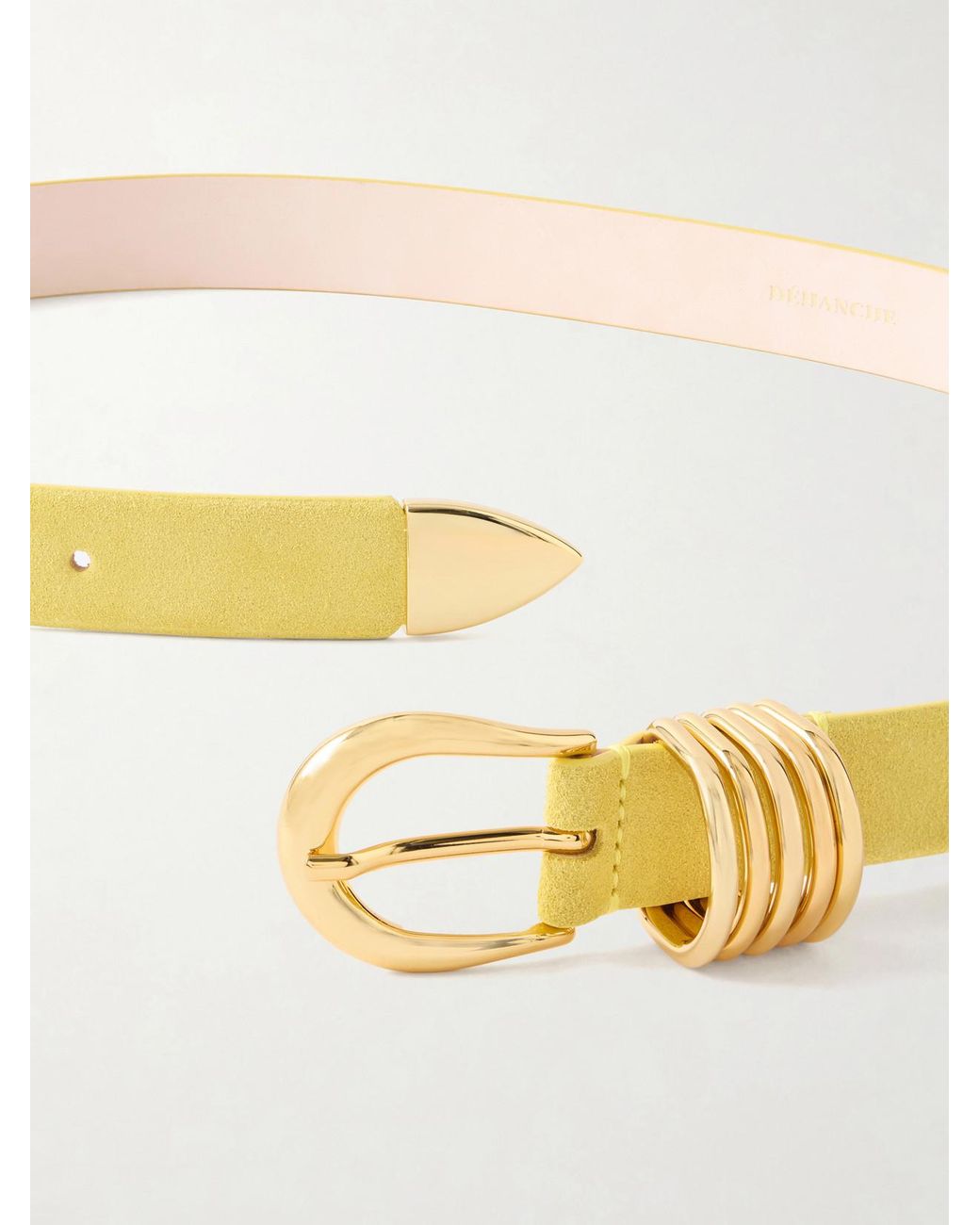 DEHANCHE Metallic 2.5 Cm Hollyhock Suede Belt