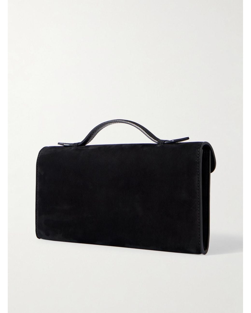 Metier Black Edge Embellished Nubuck Clutch