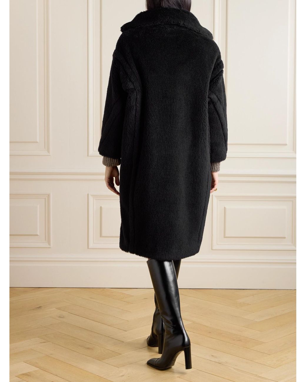 Max Mara Black Teddy Bear Icon Tedgirl Coat