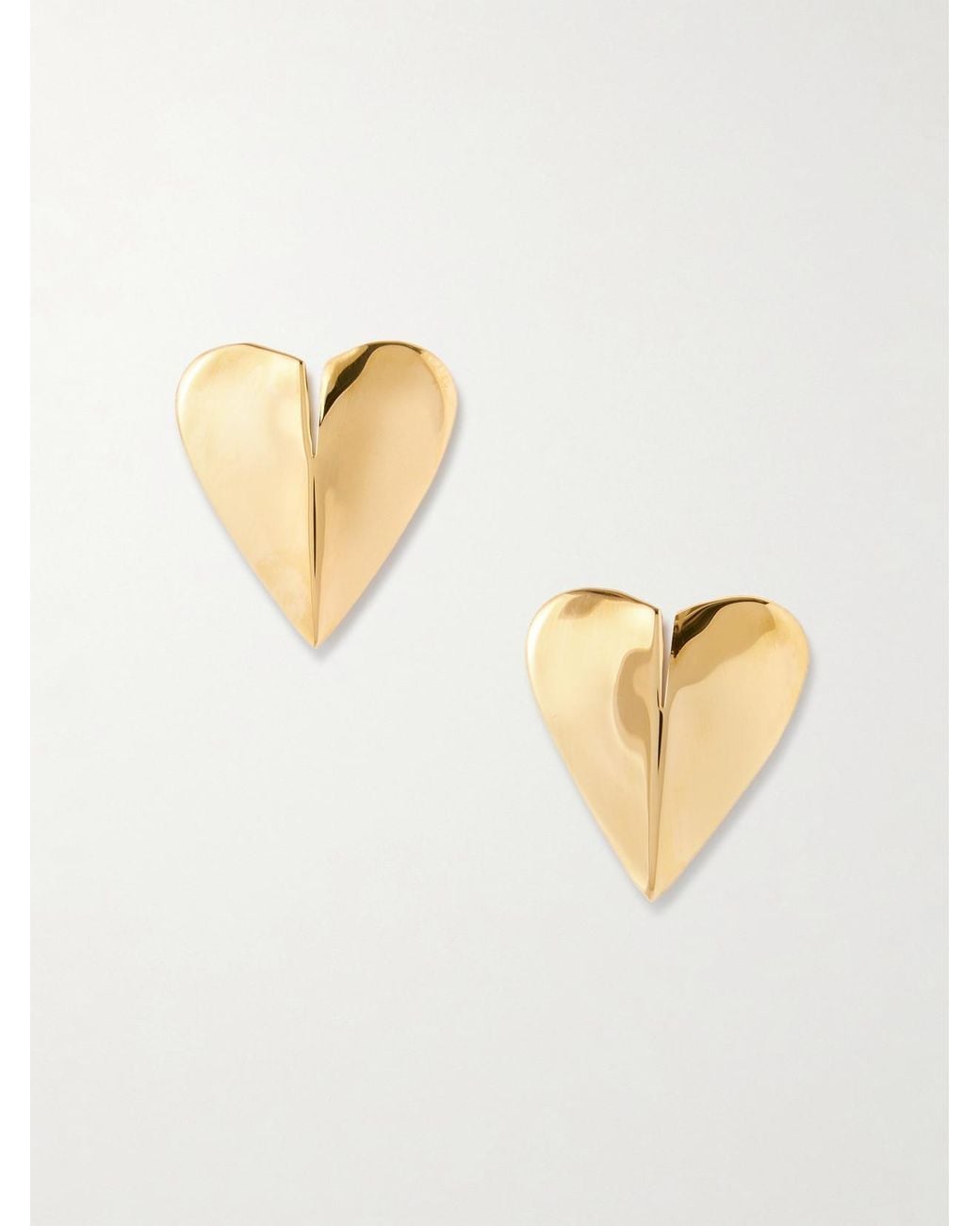 Alaïa White Le Coeur-Tone Earrings
