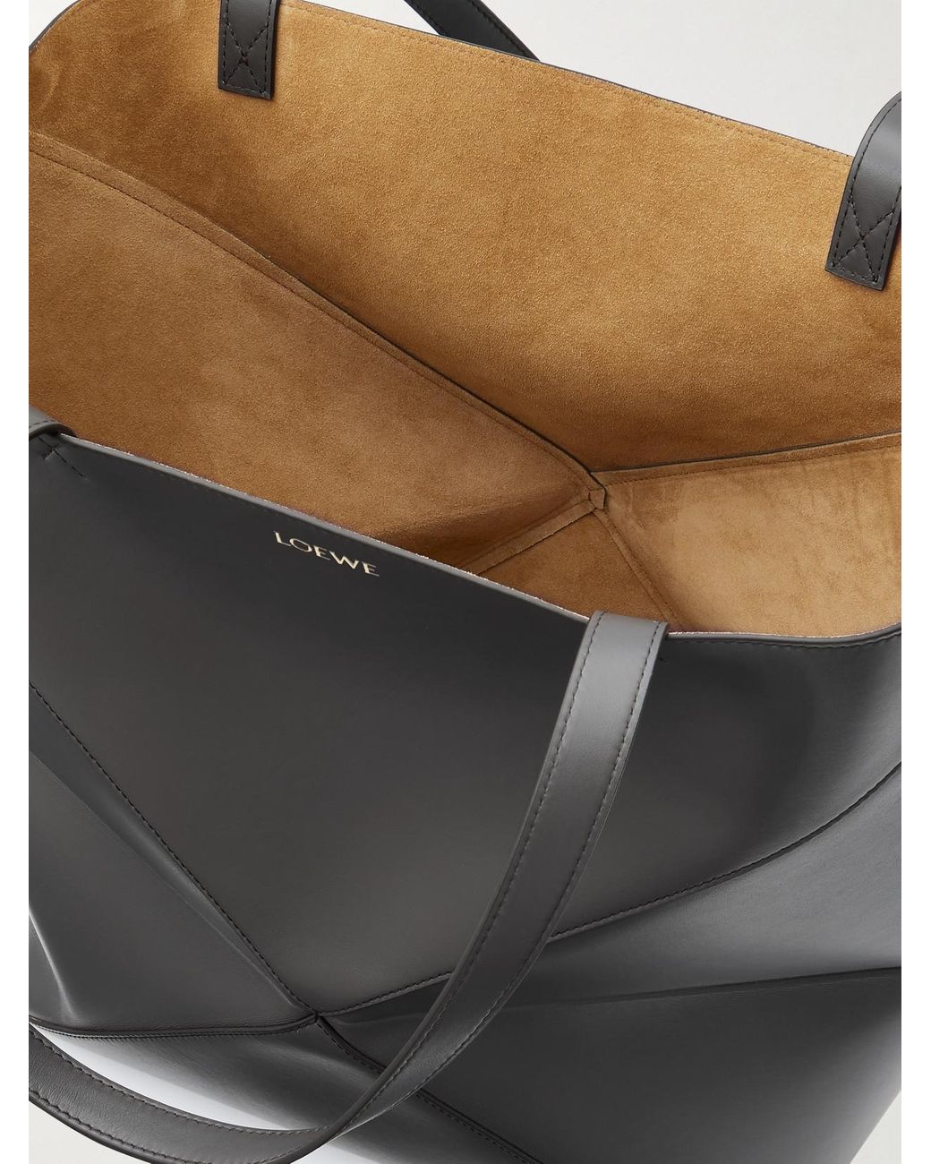 Loewe Black Puzzle Fold Convertible Large Leather Tote