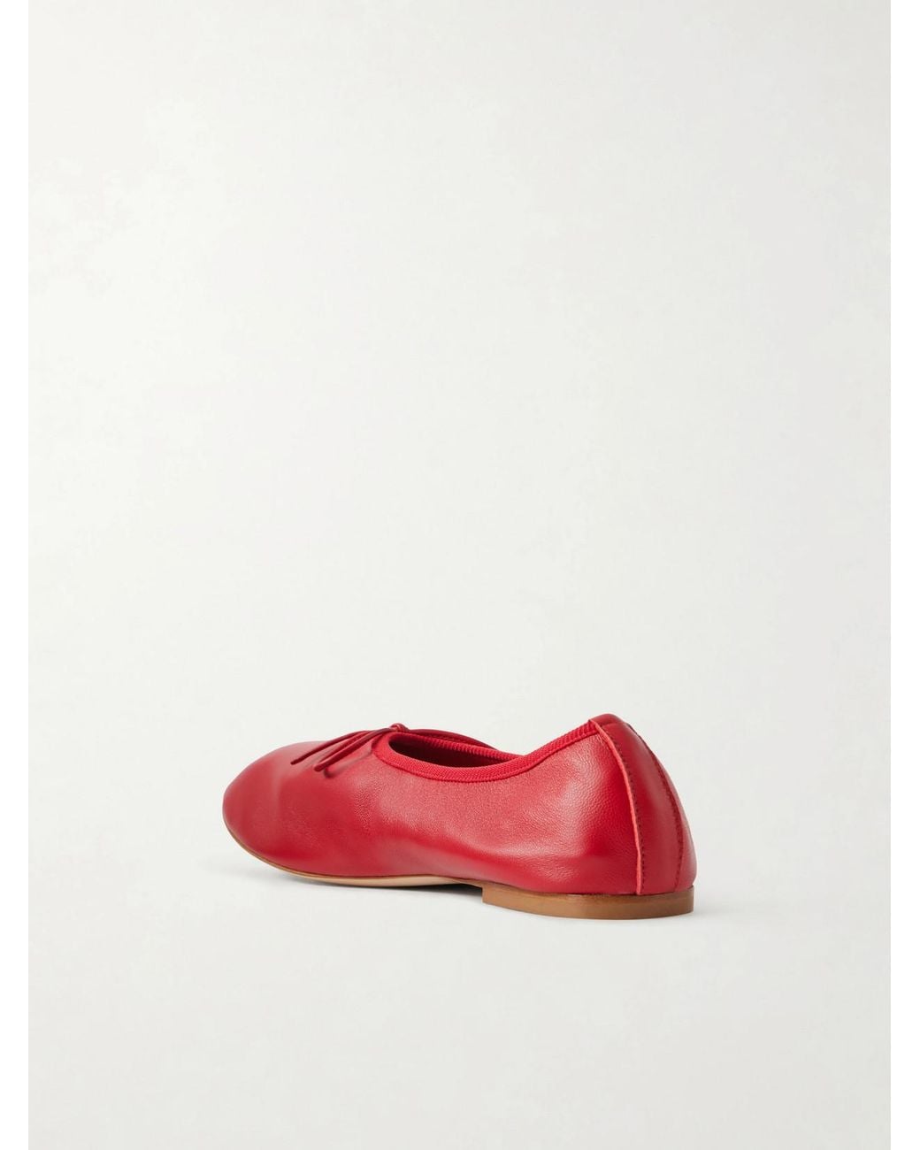 Jamie Haller Red The High Vamp Leather Ballet Flats