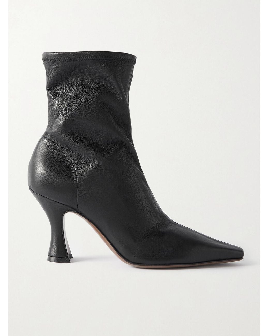 Neous Black Ran Stretch-Leather Ankle Boots