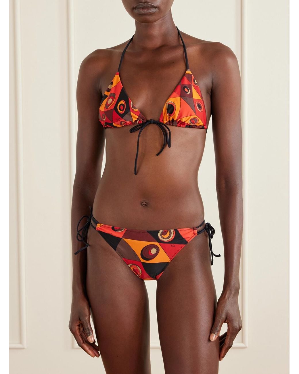 Emilio Pucci White Printed Bikini Briefs
