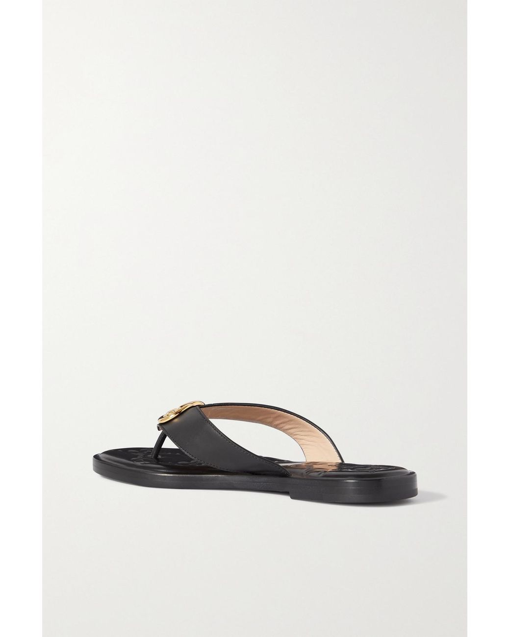 Gucci flip hotsell flop black