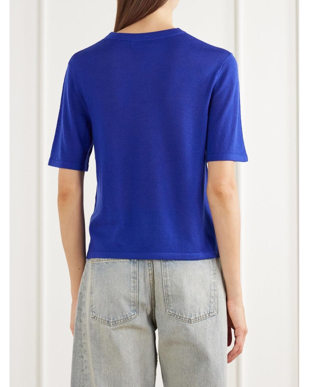 B Sides Blue Merino Wool T-Shirt