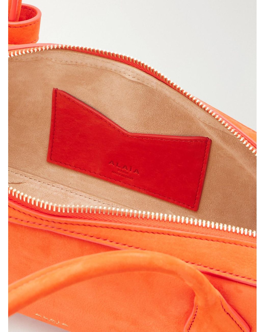 Alaïa Red Le Teckel Medium Nubuck Shoulder Bag