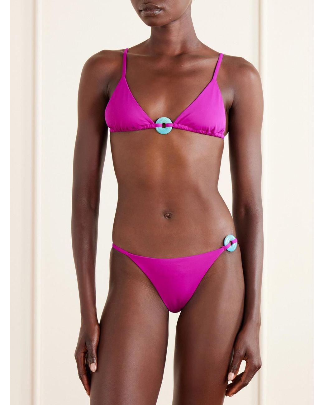 SARA CRISTINA Pink Embellished Bikini