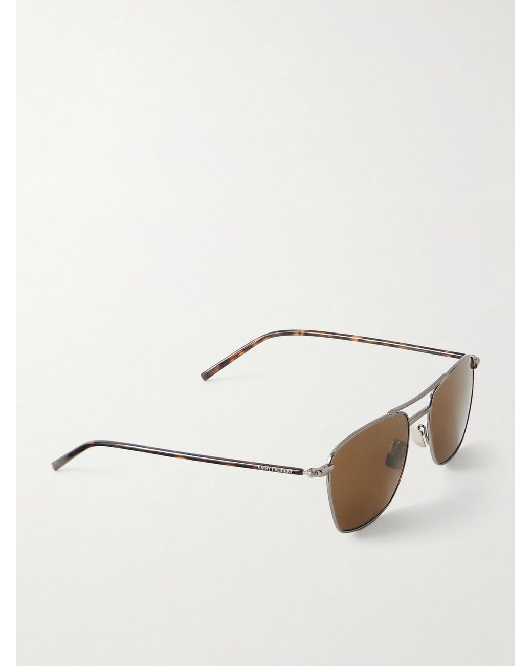 Saint Laurent Natural Sl 866 Square-Frame Metal Sunglasses
