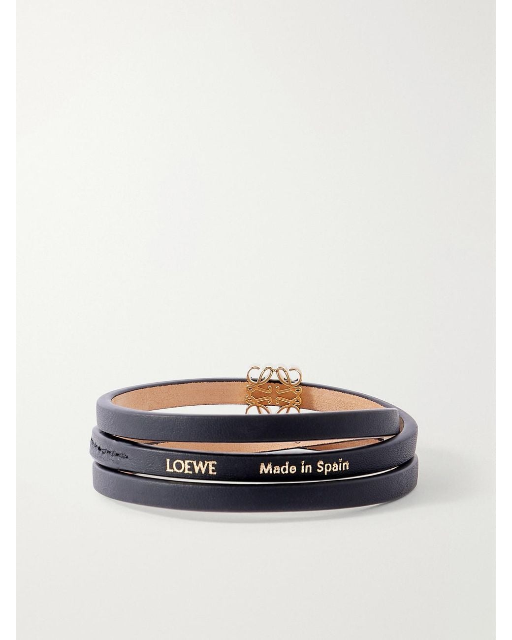 Loewe Blue Paula's Ibiza Logo-Embellished Leather Bracelet