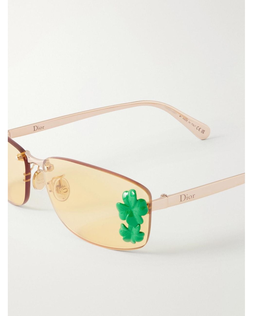 Dior Metallic Dior Clover S1U Rectangular-Tone Sunglasses
