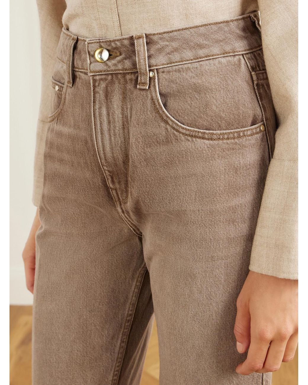 OSSOU Natural Drift High-Rise Straight-Leg Jeans