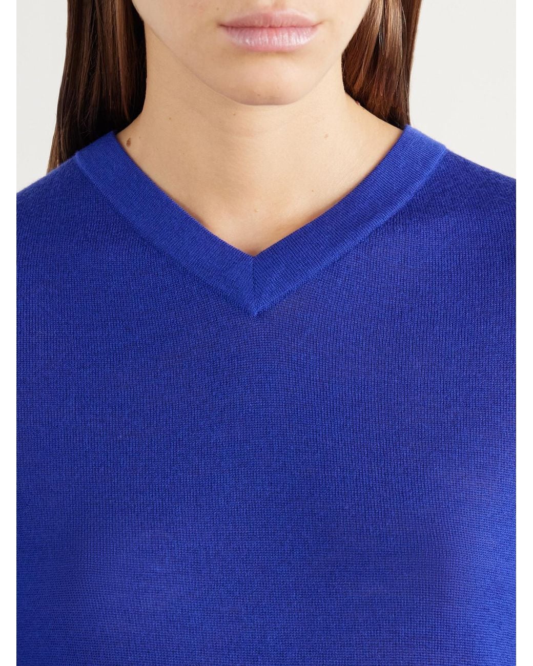 B Sides Blue Merino Wool T-Shirt