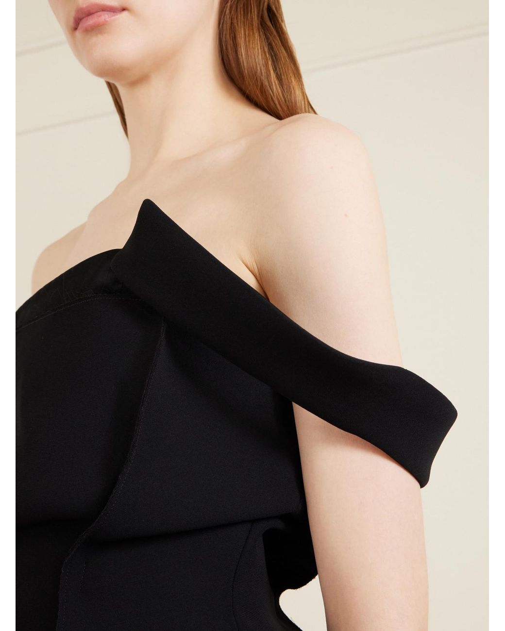 Khaite Black Yasmina Crepe Blouse