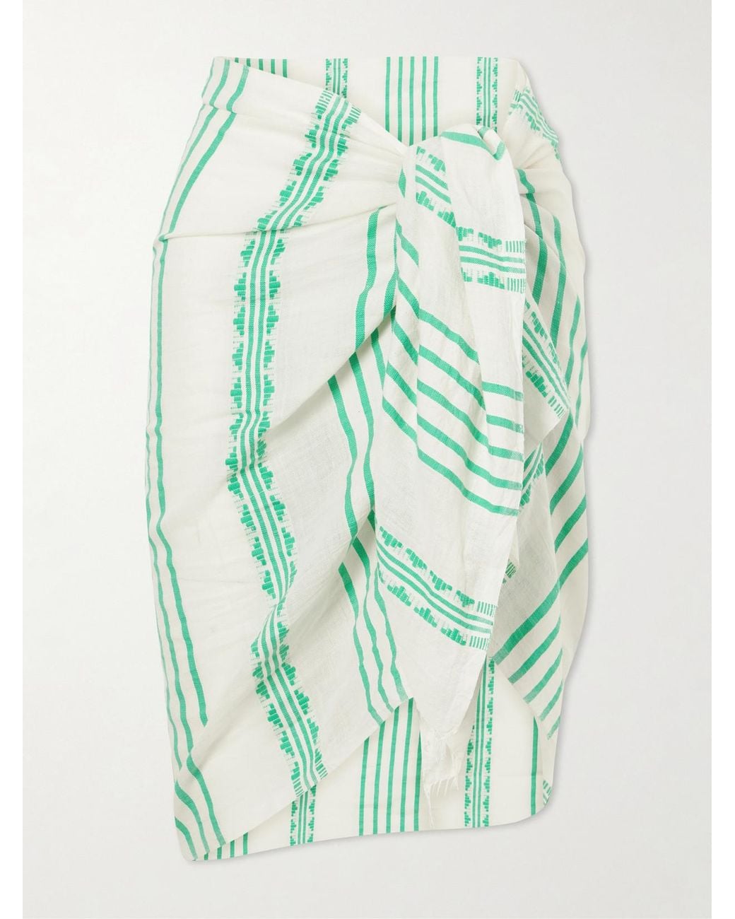 Lemlem Green Lema Striped Cotton Cover-Up