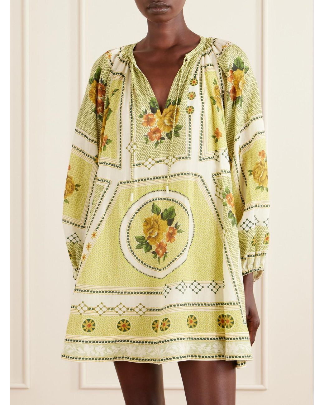 ALÉMAIS Metallic Dixie Cotton Mini Dress