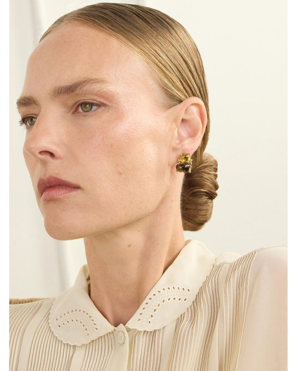 Ole Lynggaard Copenhagen Natural Boho 18-Karat, Quartz, Tourmaline And Diamond Earrings