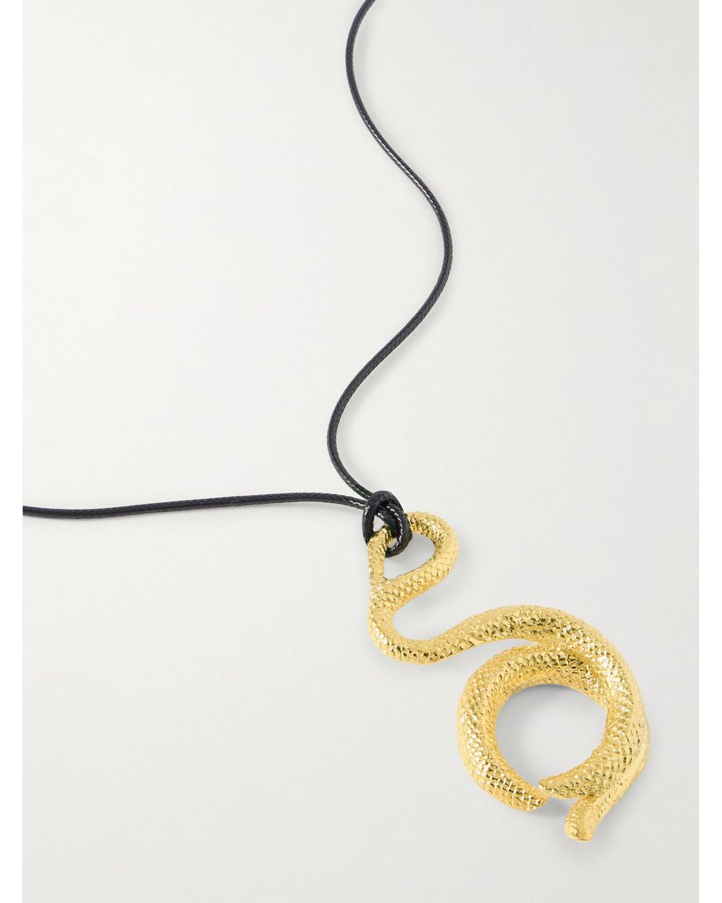 YSSO Natural Medusa Kette Aus Kordel Mit Vergoldeten Details