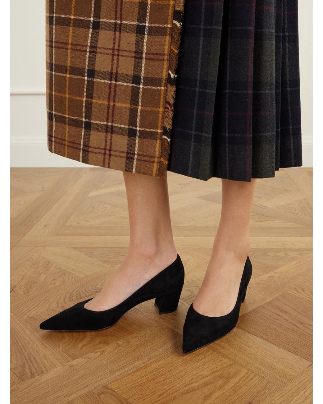 Gianvito Rossi Black New Piper 45 Suede Pumps