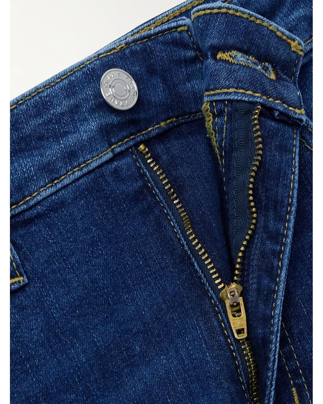 FRAME Blue The Pencil High-Rise Skinny Jeans