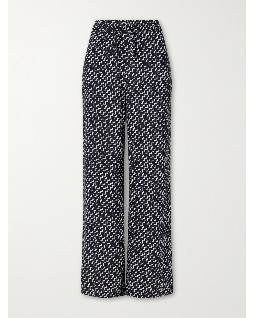 Donde Esteban Gray Estrellitas Y Olas Printed Woven Straight-Leg Pants