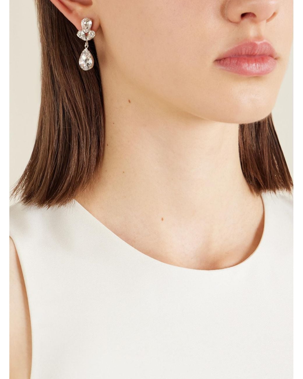 Jennifer Behr Natural Mariza-Tone Crystal Earrings