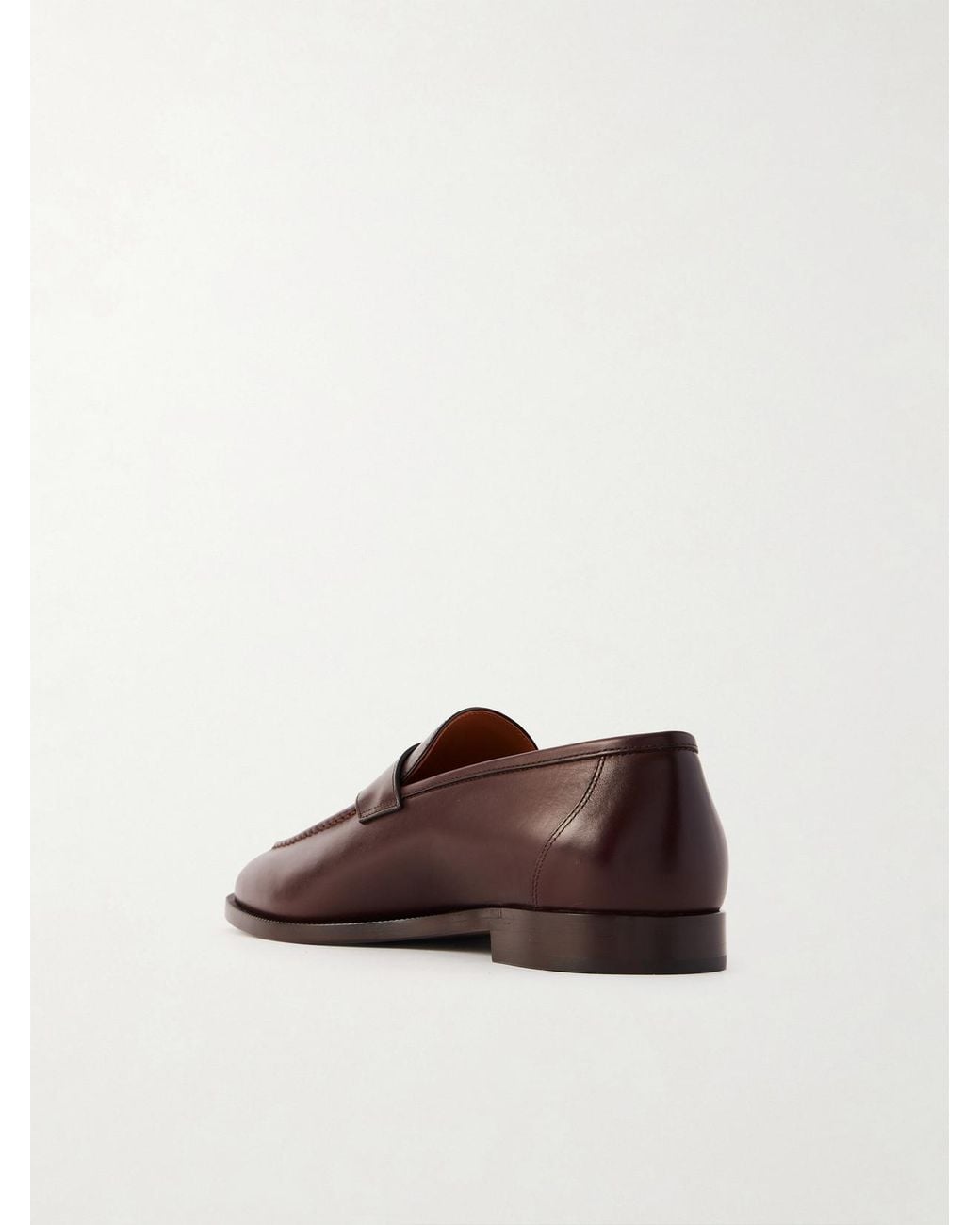 Loro Piana Brown Sergio Leather Loafers