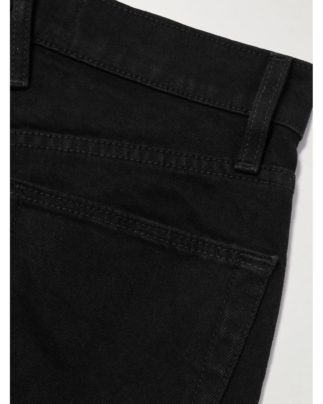 SLVRLAKE Denim Black London High-Rise Straight-Leg Jeans