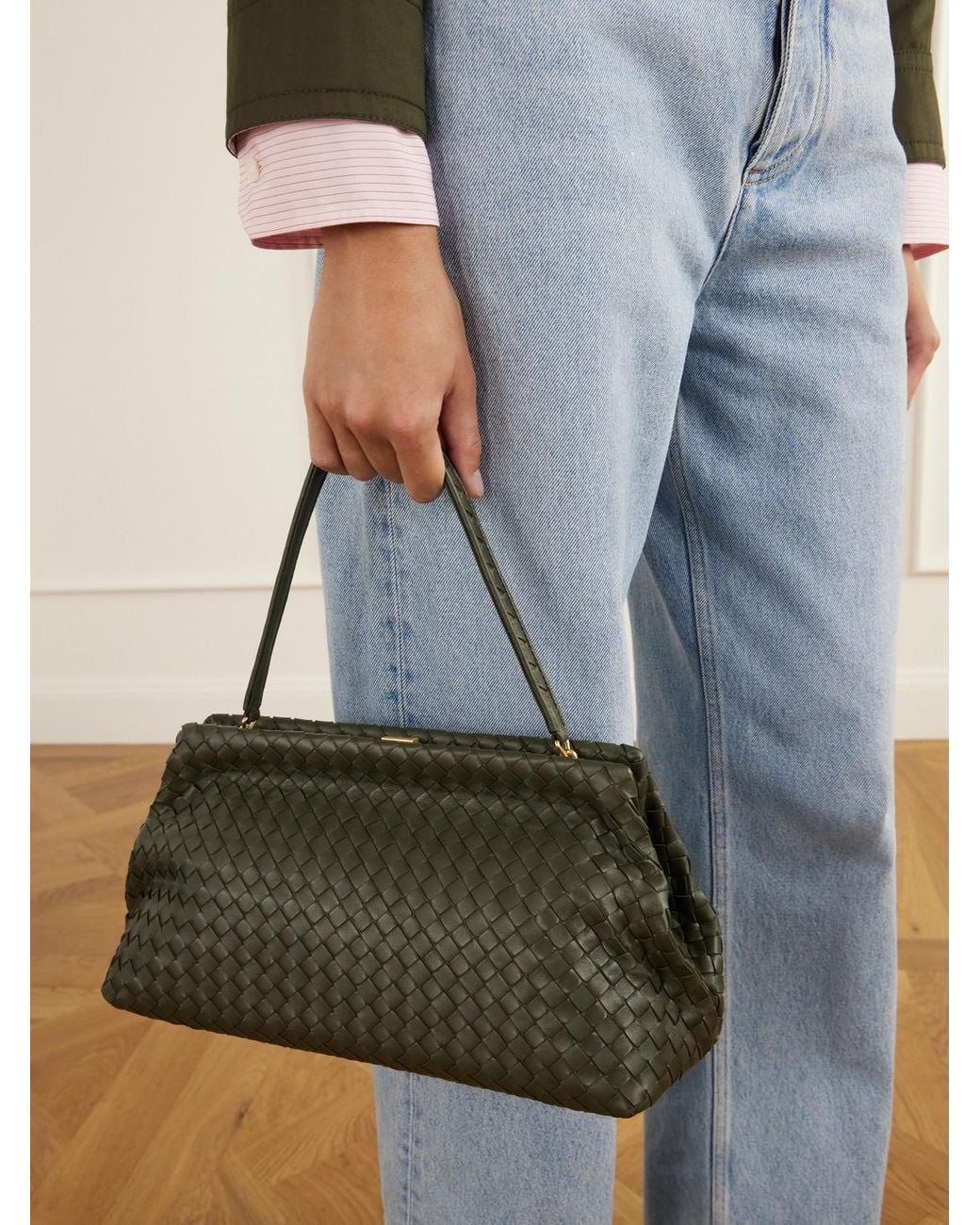 Bottega Veneta Green The 1988 Intrecciato Leather Shoulder Bag