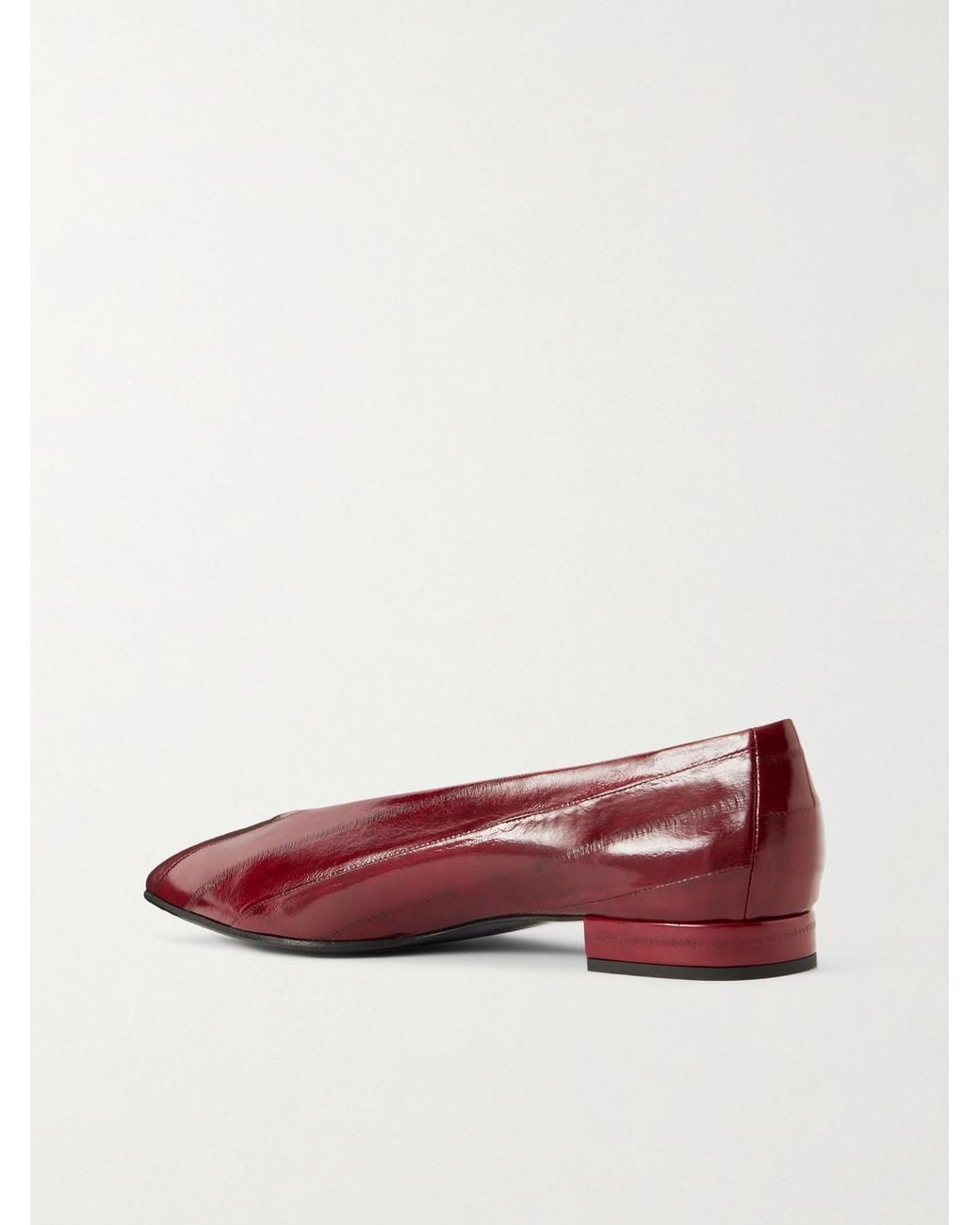 Loro Piana Red Rebecca Eel Ballet Flats