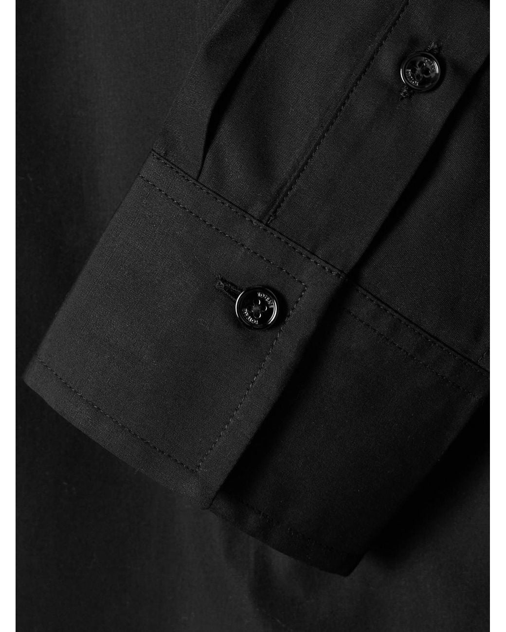 Totême  Black Sharp Oversized Cotton-Poplin Shirt