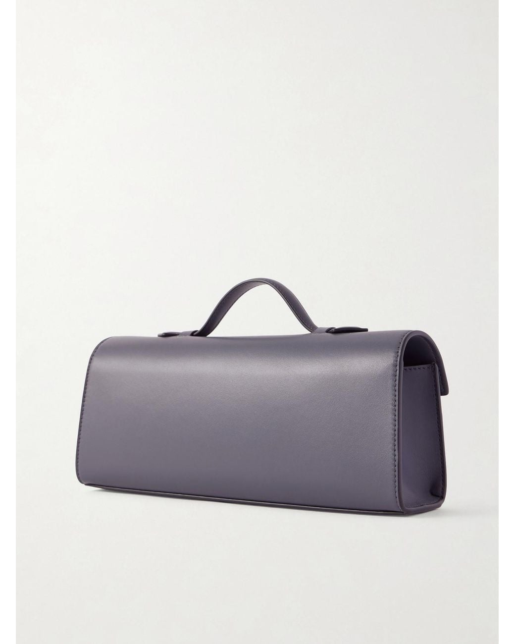 SAVETTE Blue Slim Symmetry Leather Top-Handle Bag