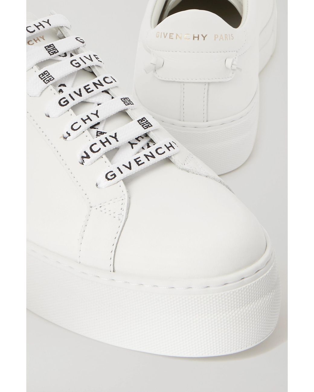 Givenchy Urban Street Leather Platform Sneakers in White | Lyst