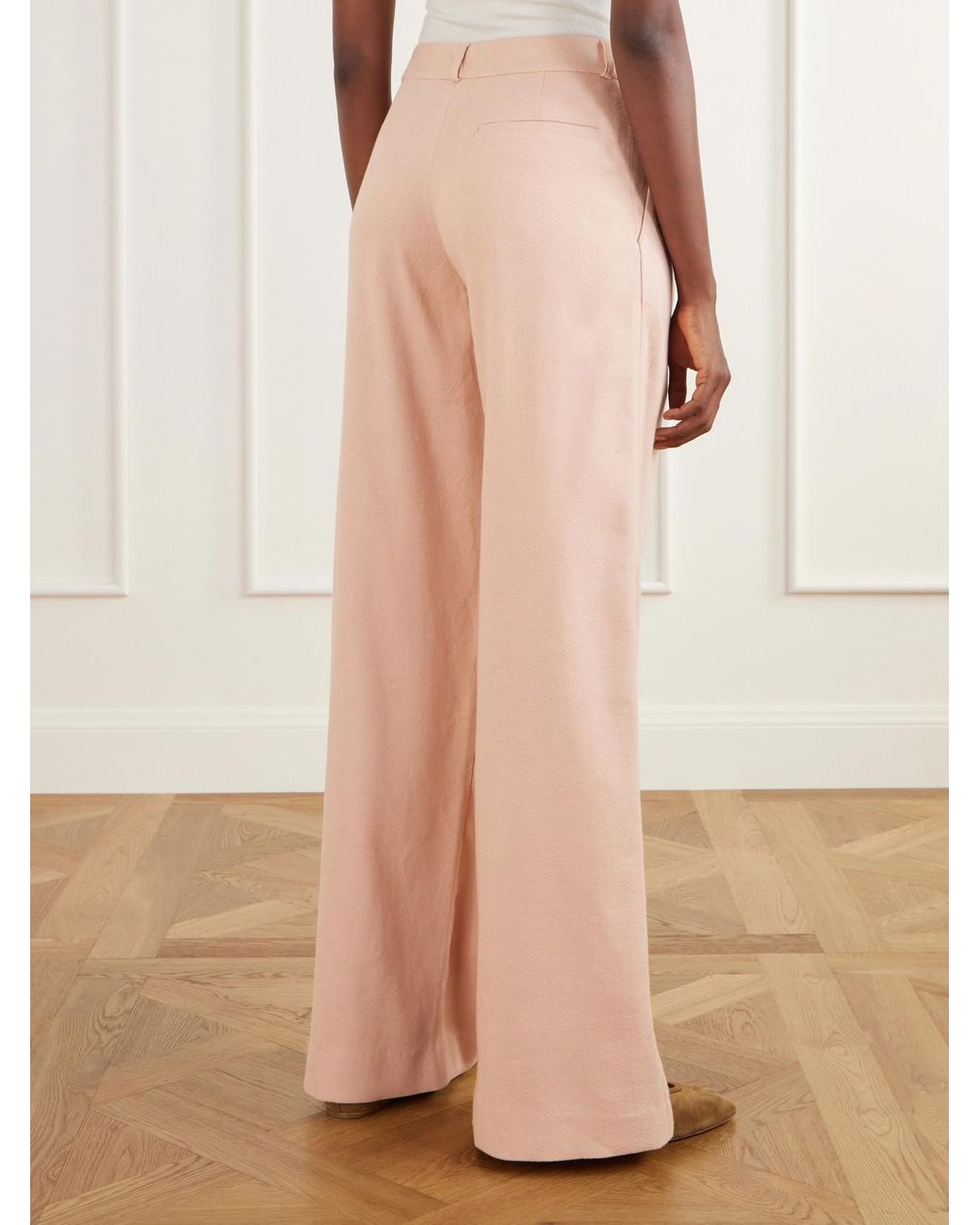 Marrakshi Life Pink The Trouser Cotton Wide-Leg Pants