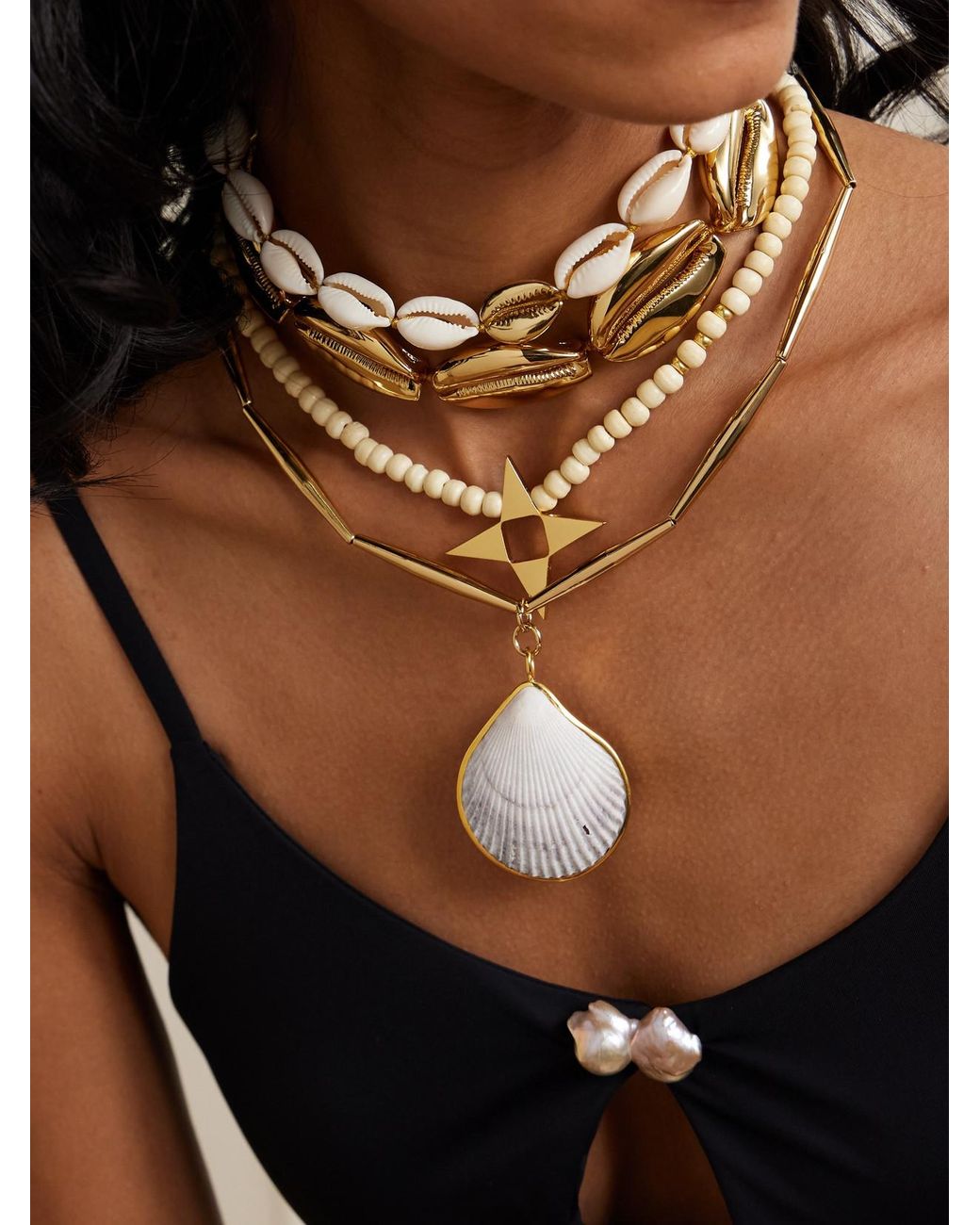 Tohum Design Natural Concha Puka-Plated Shell Necklace