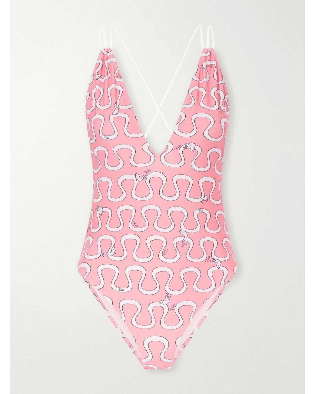 Emilio Pucci Pink Printed Swimsuit