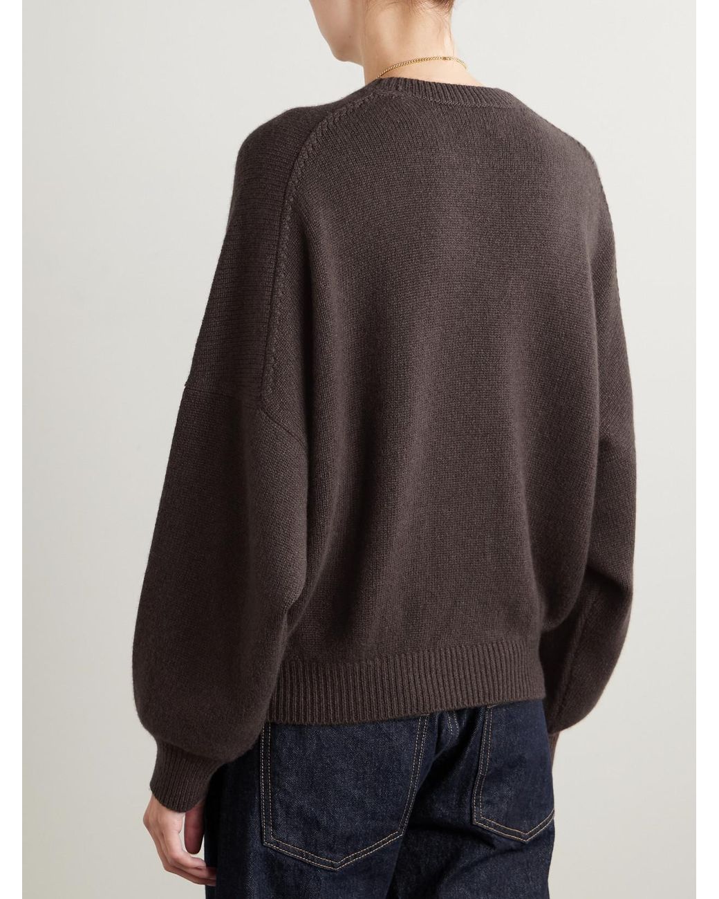 Khaite Brown Margaux Oversized Cashmere Sweater