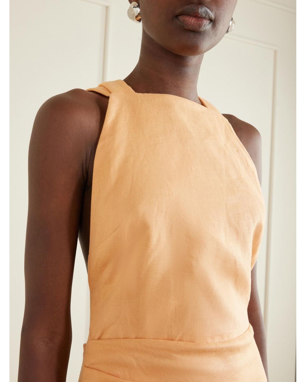 Sir Natural Thora Open-Back Linen Mini Dress
